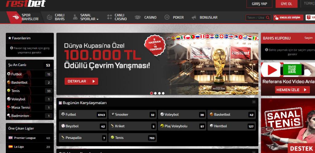 Restbet Giriş turkiye