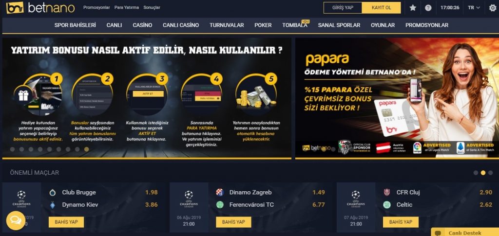 Betnano Bahis turkiye