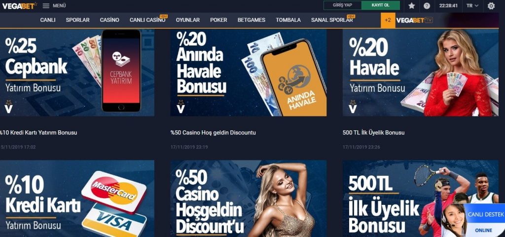 Vegabet Canlı Bahis turkiye